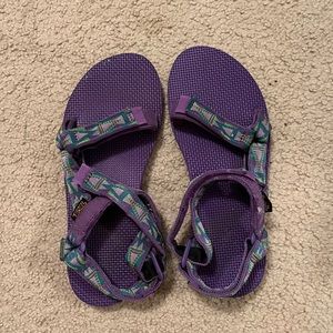 Purple Teva sandals